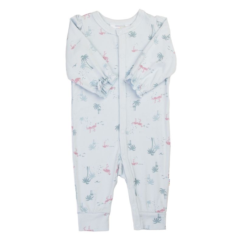 Joha Bambus nattdrakt - Lys Blå/Flamingo