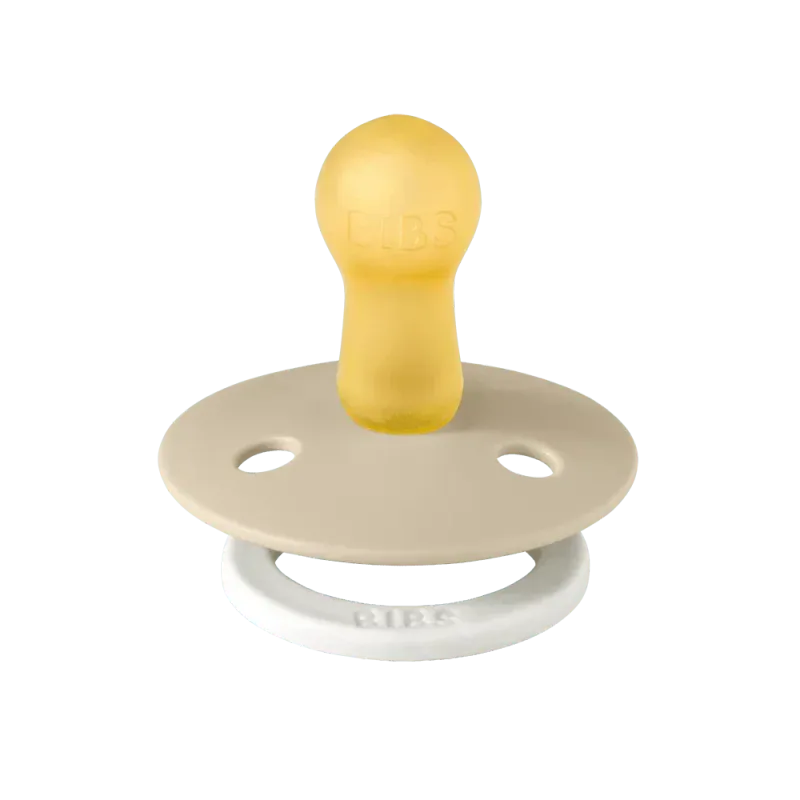 BIBS Colour GLOW 2-pk Naturgummi - Vanilla/Dark Oak