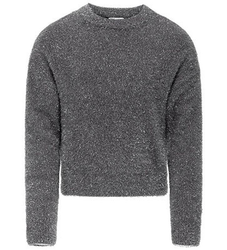 KogPiumo glitter l/s o-neck knt - Black/Silver Glitter