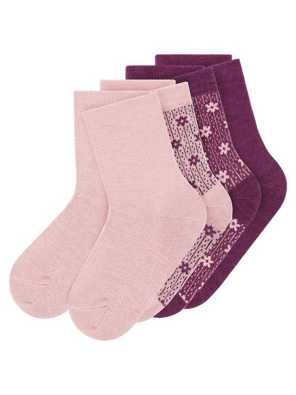 NmfWak Wool 4-pk Sock - Woodrose
