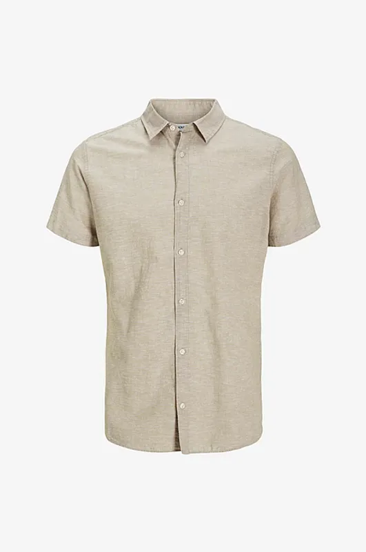 JJBreeze linen blend shirt ss - Crockery