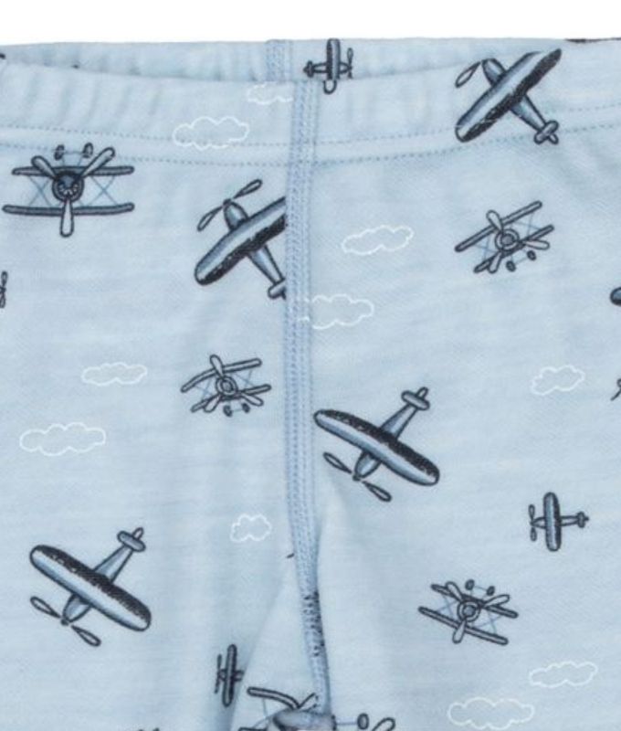 Joha ull/bambus leggings Propeller - Lyseblå