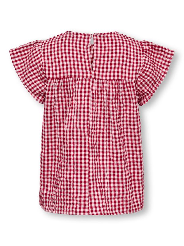 Only Mini Fina Cerise Top - Barbados Cherry/Check
