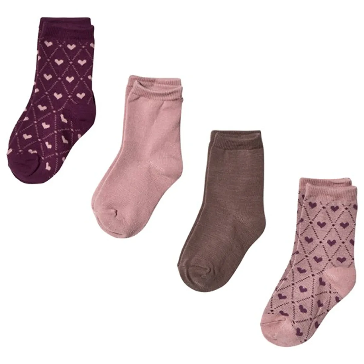 NitWak wool 4 pack sock mini - Woodrose