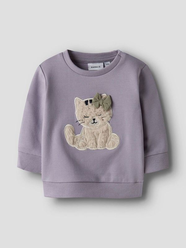 NbfTacathy ls Sweat - Lavender Grey
