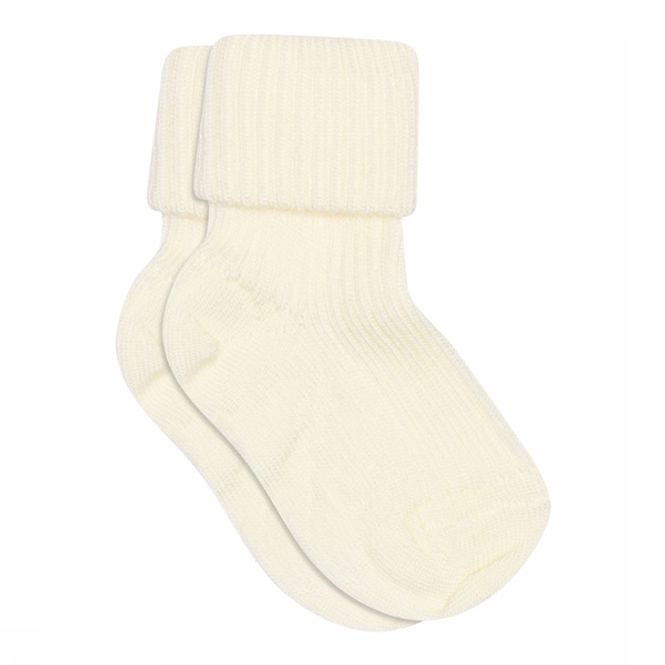 Hovedbilde MP Kids Ull rib baby socks - Snow White