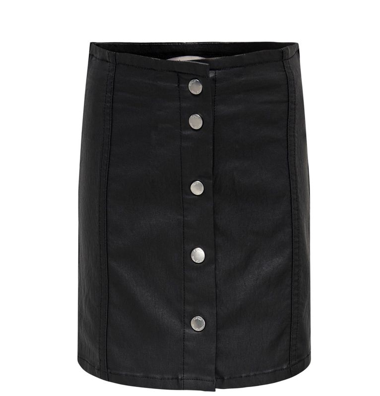 KogAiko-nya Coated Skirt - Black