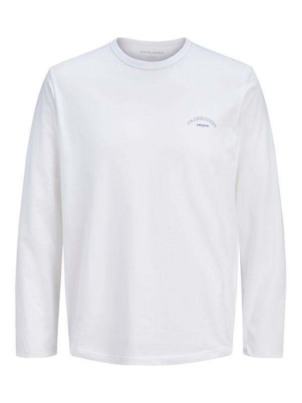 Jack & Jones Jr college logo Tee ls - Bright White