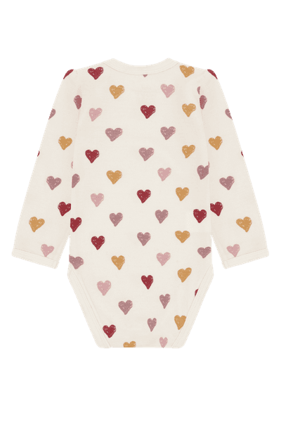 Hovedbilde Hust&Claire Baloo Hearts ull/bambus body - off ...