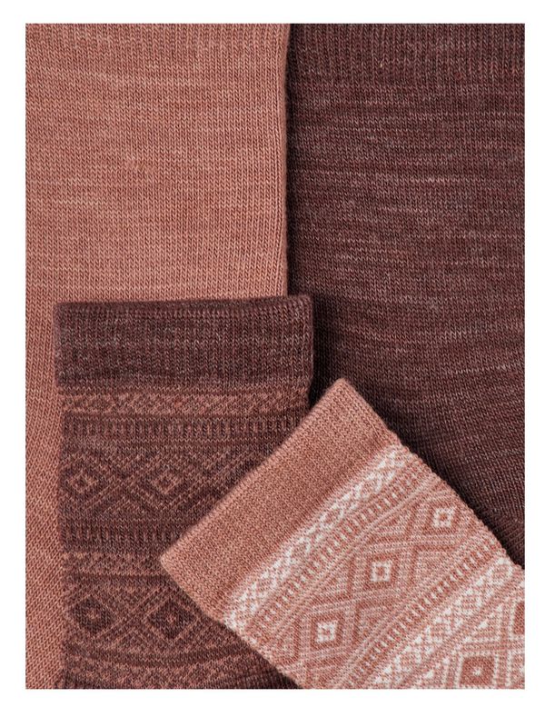 NmfWak Wool 4-pack Sock - Cognac