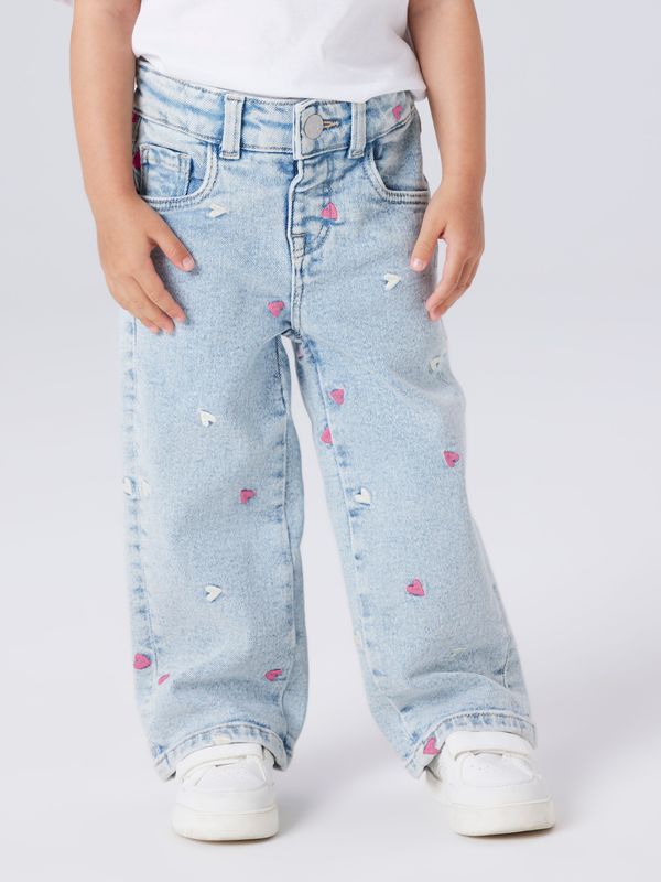 Name It Rose wide jeans - light blue bleached jeans