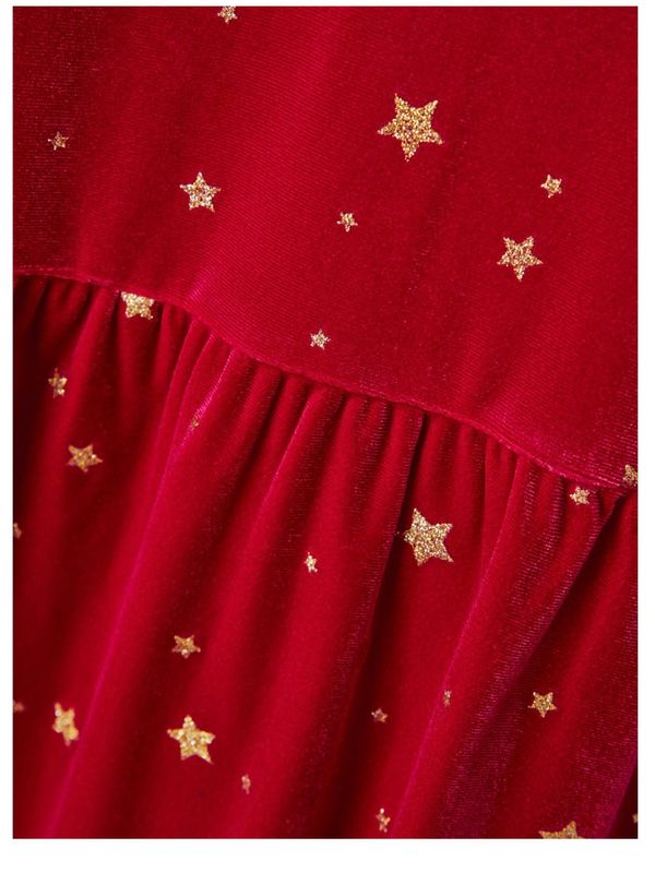NmfRalvet ls Velour Dress - Jester Red